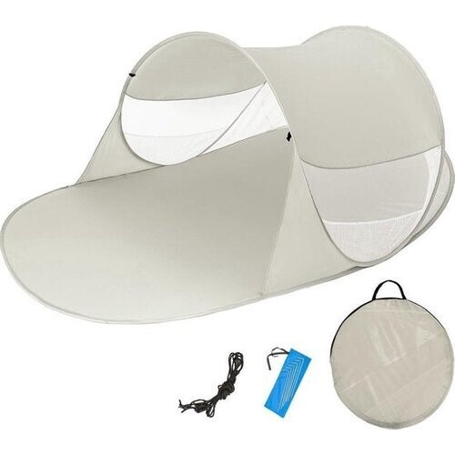 Tweedekans Pop up strand tent 245 cm x 145 cm x 95cm lichtgrijs 401677 Tweedehands