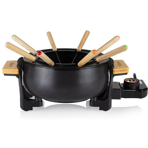 Tweedekans Princess Bamboe Fondueset Zwart - 1,5 Liter - 8 Personen - 1000W Tweedehands