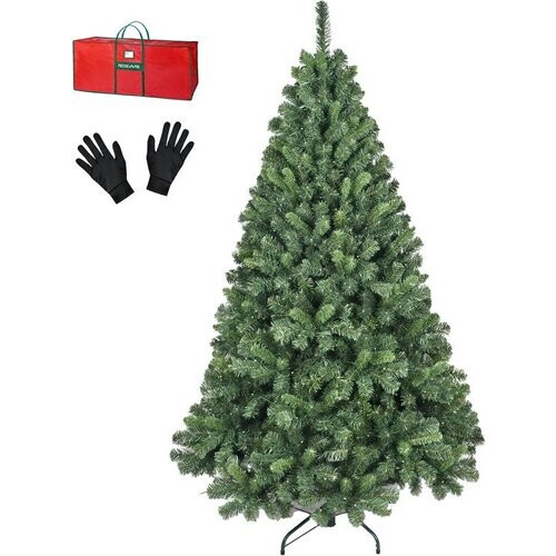 Tweedekans PristinePine Kunstkerstboom 180 cm Groen - Volle Boom met 980 Takken, Metalen Standaard, Opbergtas & Handschoenen Tweedehands