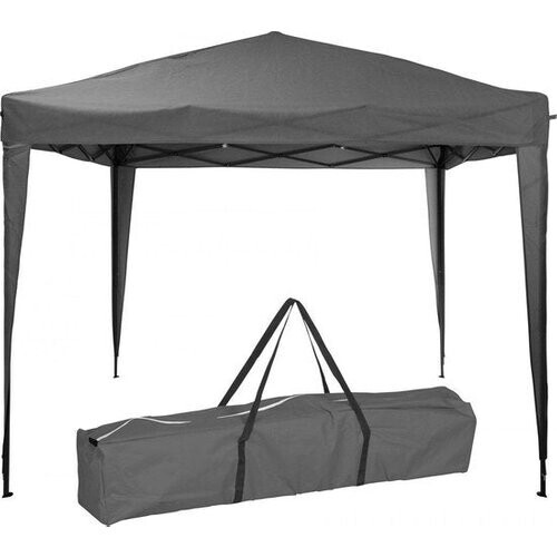 Tweedekans Pro Garden - Easy-Up Partytent - 300 x 300 x 245 cm - Grijs & Polyethylene - Opvouwbaar & Waterafstotend - Inclusief Draagtas - Voor Tuinfeesten & Evenementen Tweedehands