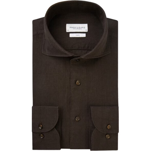 Tweedekans Profuomo X-Cutaway Overhemd – Slim Fit | 80% Katoen, 20% Linnen | PPVH10020I Tweedehands