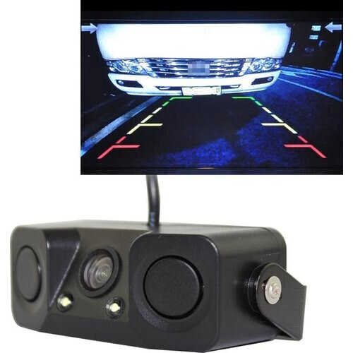 Tweedekans PZ-451 Auto Camera Led-verlichting Parkeersensor 3 in 1 Nachtzicht Cameramonitor met zoemer, DC 12V, 720 x 504 pixels, Lenshoek: 120 graden Tweedehands