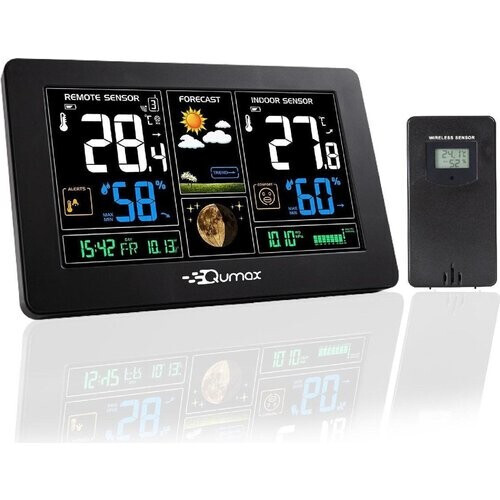 Tweedekans Qumax Draadloos Weerstation binnen en buiten - Hygrometer & Thermometer Tweedehands
