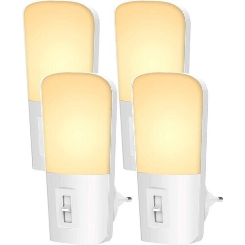 Tweedekans Qumax Nachtlampje LED 4 stuks - Dimbaar met Sensor - Wit Tweedehands