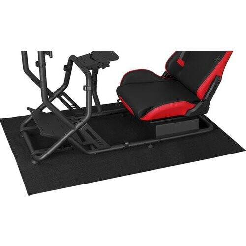 Tweedekans Race cockpit mat antislip vloerbescherming - race cockpit vloermat - sim racing vloermat - racestuur standaard vloermat wheel stand - XXL formaat 170 cm x 65 cm Tweedehands