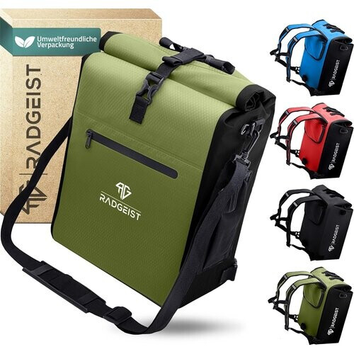 Tweedekans RADGEIST 3in1 fietstas voor bagagedrager I fietstas en rugzak 25L I 100% waterdicht Tweedehands