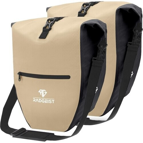 Tweedekans RADGEIST fietstas voor bagagedrager set - 2X tas voor fietsbagagedrager - bagagedraagtas waterdicht & schoudertas - fietstas met reflectoren Tweedehands