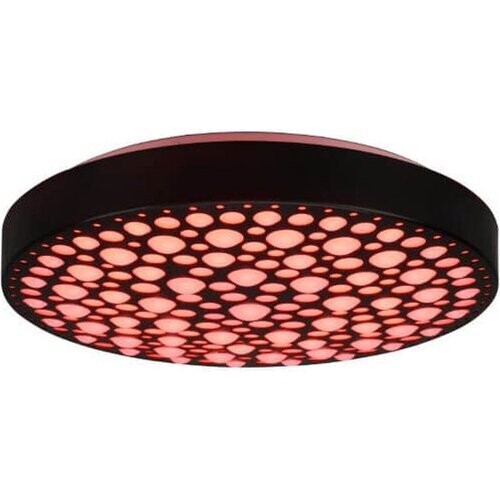 Tweedekans Reality - LED Plafondlamp - Plafondverlichting - 22W - Aanpasbare Kleur - RGB - Afstandsbediening - Dimbaar - Rond - Zwart - Kunststof Tweedehands