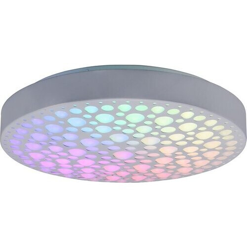 Tweedekans Reality - LED Plafondlamp - Plafondverlichting - 22W - Aanpasbare Kleur - RGB - Afstandsbediening - Dimbaar - Rond - Wit - Kunststof Tweedehands