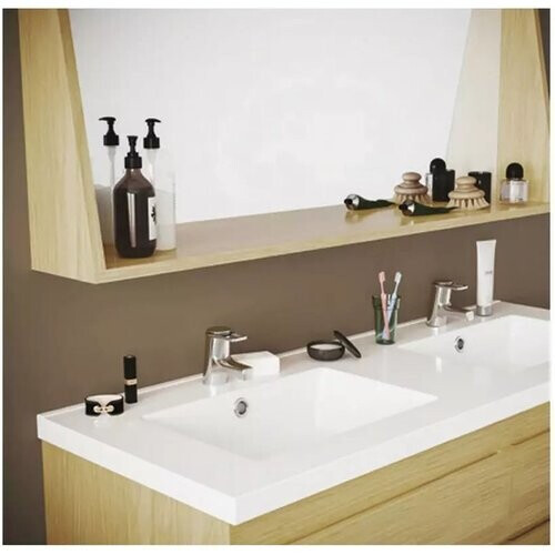 Tweedekans Rechthoekige houten badkamerspiegel Tweedehands