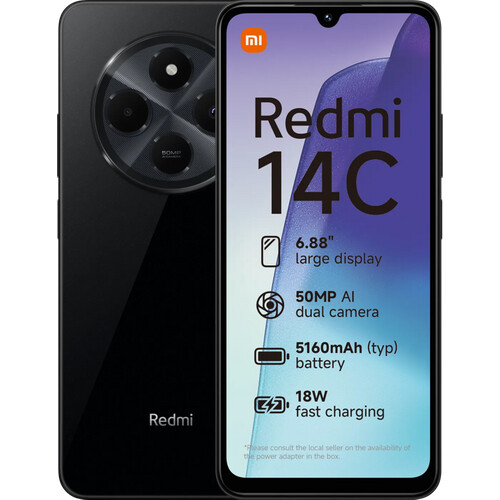 Tweedekans Redmi 14C 128GB Zwart 4G Tweedehands