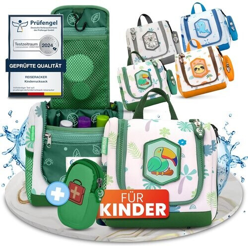 Tweedekans REISERACKER Toilettas voor Kinderen - 21 x 9 x 18 cm - groen Tweedehands