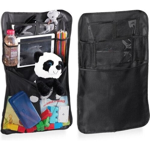 Tweedekans relaxdays autostoel organizer - set van 2 stuks - stoelorganizer auto - tablethouder zwart Tweedehands