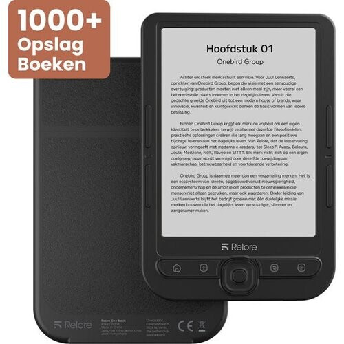 Tweedekans Relore E-reader 6 Inch Touchscreen - Ereader opslag 1000+ Ebooks - Ebook Vervanger Kobo Clara, Kindle, Pocketbook Tweedehands