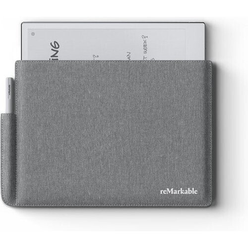 Tweedekans reMarkable – Beschermhoes Voor Paper Tablet – Dun Ontwerp & Met Penhouder – Voorzien Van Zachte Voering – Voor Veilig Meenemen En Opbergen – Grijs Polymeer Tweedehands