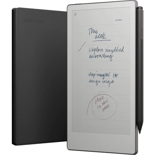 Tweedekans reMarkable Paper Pro Move met Book Case Leer Zwart Tweedehands