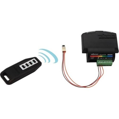 Tweedekans RGB  VM192IR RGB LED Controller – 12-24V – Met IR-Afstandsbediening & Dimmer Tweedehands