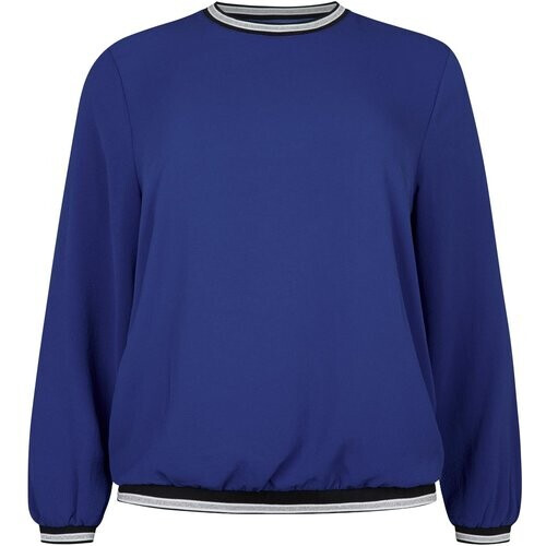 Tweedekans Romy Blouse PL – Kobaltblauw – Maat 48 – Comfortabele Top met Sportieve Details Tweedehands