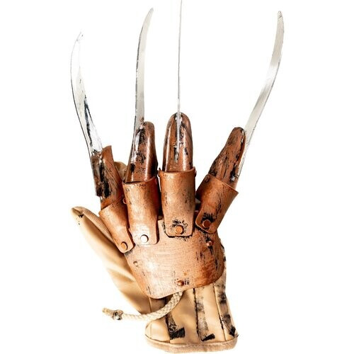 Tweedekans rubies Freddy Krueger handschoen deluxe – bruin – messen 18 cm – one size Tweedehands