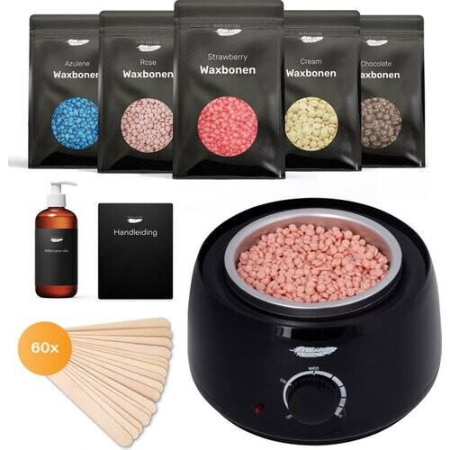 Tweedekans Ruby Wax apparaat set - incl 100 gram Wax beans - Ontharings - apparaat - Heater - Verwarmer - Korrels - Parels - Hars - Ontharing - Zwart Tweedehands