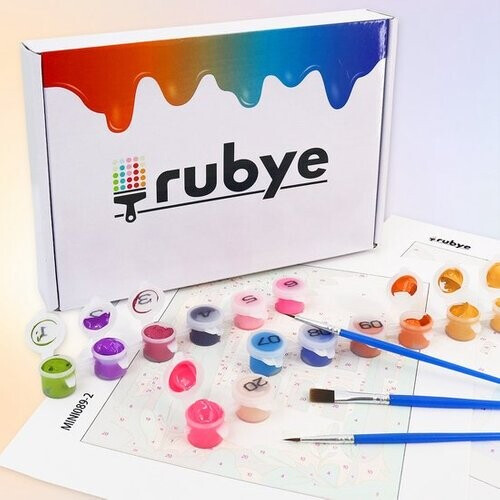 Tweedekans Rubye® Schilderen Op Nummer Volwassenen - Cocktails – Inclusief Verf en Penselen – Canvas Schildersdoek - Dubbele Set - 15x20cm Tweedehands