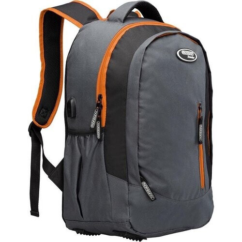 Tweedekans Rugzak voor Laptop - 34L met USB-poort en 15,6" Laptopvak – Grijs / Oranje