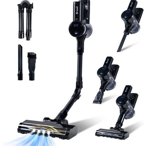 Tweedekans Saaf G100 Steelstofzuiger - 9-delige set met Buigbare Steel - 35.000Pa - Stofzuiger zonder Zak - 250W - Draadloos - Zwart Tweedehands