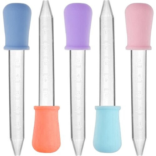 Tweedekans Saaf Pipet Set - Pipetflesje 5 ml - Druppelteller - Pipetten voor Vloeistoffen - 5 stuks en Kleuren Tweedehands