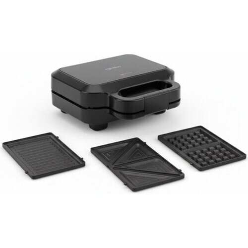 Tweedekans Safecourt Kitchen Tosti-apparaat – 3-in-1 tosti-ijzer, wafelijzer én contactgrill – Uitneembare PFAS-vrije platen & vaatwasserbestendig – compact – snel warm – Contactgrill Tweedehands