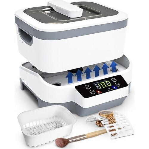 Tweedekans Samako Ultrasoon Reiniger PowerWave - Reinigingsapparaat - Ultrasoonbad - Brillen - Sieraden - Horloge - Make-up kwast - 1200 ml Tweedehands