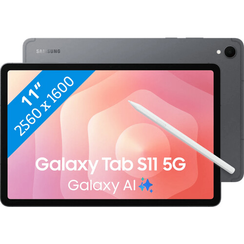 Tweedekans Samsung Galaxy Tab S11 11 inch 512GB Wifi + 5G Grijs Tweedehands