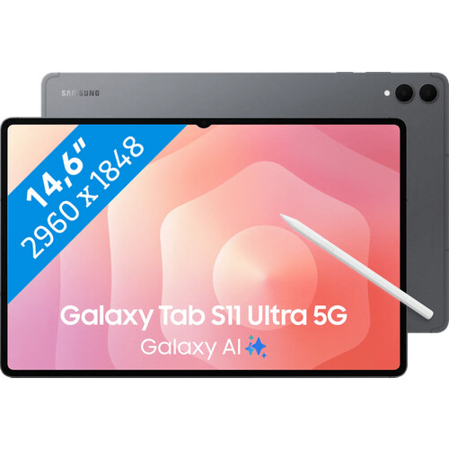 Tweedekans Samsung Galaxy Tab S11 Ultra 14,6 inch 512GB Wifi + 5G Grijs Tweedehands