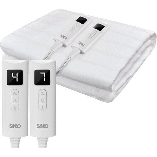 Tweedekans Sanbo Elektrische Deken - 2 Persoons - 150 x 160 cm - Wasmachinebestendig - Onderdeken - 7 Standen - Met Hoekelastieken Tweedehands