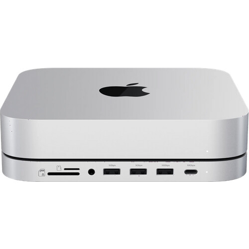 Tweedekans Satechi Aluminum Mac Mini/Mac Studio Stand Hub Zilver met SSD slot Tweedehands
