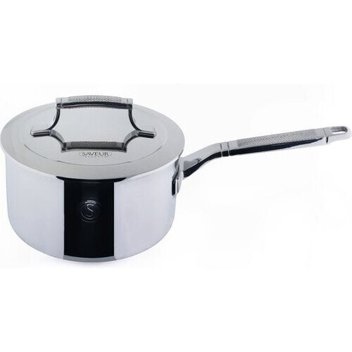 Tweedekans Saveur Selects – Voyage serie - Steelpan 20 cm - pfas vrij Steelpan - Tri-ply RVS - Geschikt voor Inductie en alle andere warmtebronnen - Ovenbestendig tot 260°C – Vaatwasserbestendig - Teflon vrij Tweedehands