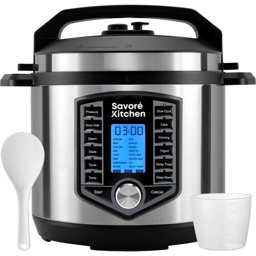 Tweedekans Savoré Kitchen Pressure Cooker – 6L – PFAS Vrij – Snelkookpan, Rijstkoker, Slowcooker, Stomer & Sous-vide in één – Multicooker Tweedehands