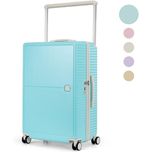 Tweedekans SC City Walker - Medium Reiskoffer 77L - Lichtgewicht & Sterk - 360° Spinner Wielen - Origineel TSA-slot - Inclusief Beschermhoes & Wetpouch - 66 x 45 x 26 cm - Tiffany Blue Tweedehands
