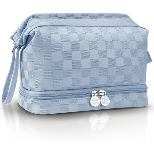 Tweedekans SC Travel Essentials - Toilettas en Make-up Organizer - Waterdicht en Compact - Geschikt voor Reis en Dagelijks Gebruik - Unisex - Lichtblauw Tweedehands