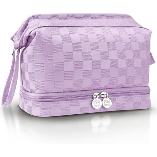 Tweedekans SC Travel Essentials - Toilettas en Make-up Organizer - Waterdicht en Compact - Geschikt voor Reis en Dagelijks Gebruik - Unisex - Paars Tweedehands