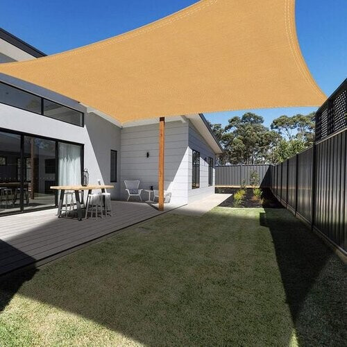 Tweedekans Schaduwzeil Rechthoekig - UV-bescherming - 1 stuk - Zand - 2x3m Tweedehands