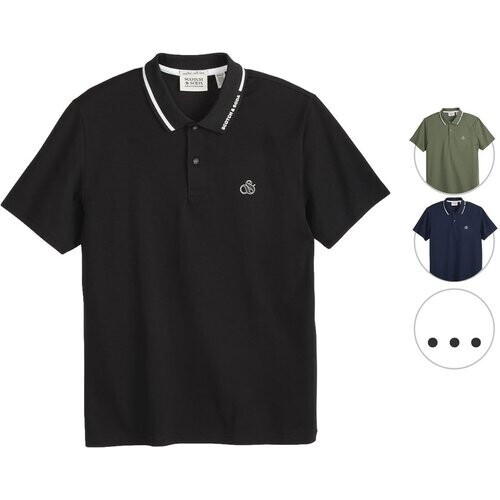 Tweedekans Scotch & Soda Tipped Poloshirt XL Black/Blue SSP26VMB-21151 SSP26VMT-21151 Tweedehands