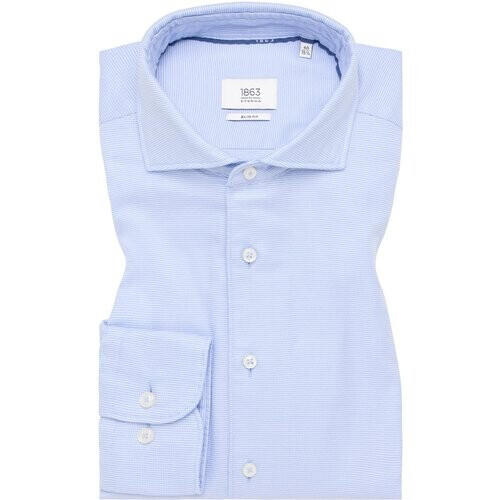 Tweedekans Seidensticker Group - SLIM FIT Shirt - light blue structured - Maat 38 Tweedehands