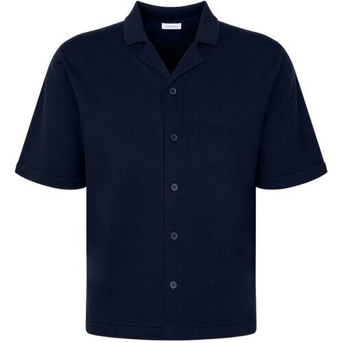 Tweedekans Seidensticker Knitted Resort Shirt XXL Deep Navy - Comfortabel en Stijlvol Tweedehands