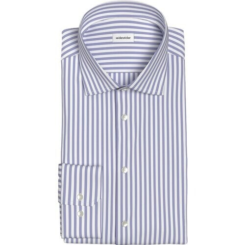 Tweedekans Seidensticker New Kent Business Overhemd Heren – Regular Fit – Maat 42 – Mid Blue Tweedehands