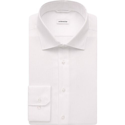 Tweedekans Seidensticker New Kent Business Shirt - Slim Fit - Maat 39 - Wit - Extra Lange Mouwen Tweedehands