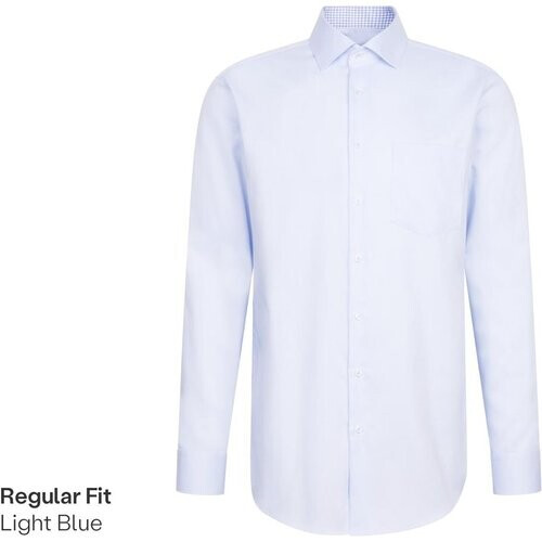 Tweedekans Seidensticker New Kent Business Shirt - Slim Fit - maat 40 - Light Blue Tweedehands