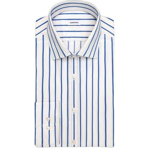 Tweedekans Seidensticker New Kent Slim Fit Overhemd - 38 Mid Blue 01.849889-15 Tweedehands