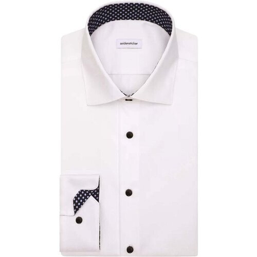 Tweedekans Seidensticker New Kent Slim Fit - Overhemd - Extra Lange Mouwen – Wit – Maat 39 Tweedehands