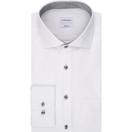 Tweedekans Seidensticker Slim fit Shirt voor Heren - Katoen - Wit - Maat XL Tweedehands