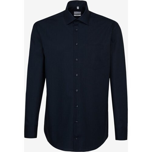 Tweedekans Seidensticker - XS - Business overhemd - Kent Patch12 - Donkerblauw Tweedehands